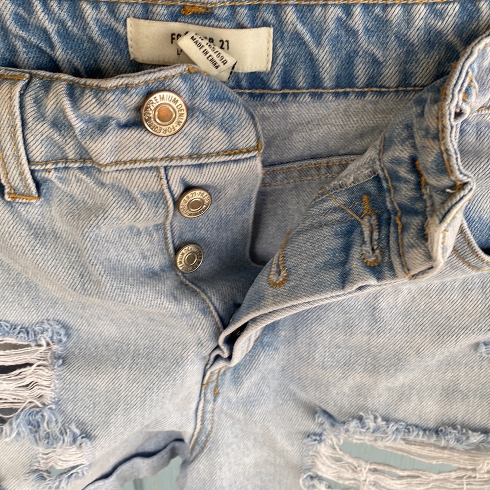 Forever 21 Distressed Jean Shorts - Picture 3 of 9
